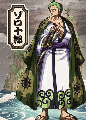 Roronoa Zoro Wano Country Arc Anime Character Artwork HD phone wallpaper