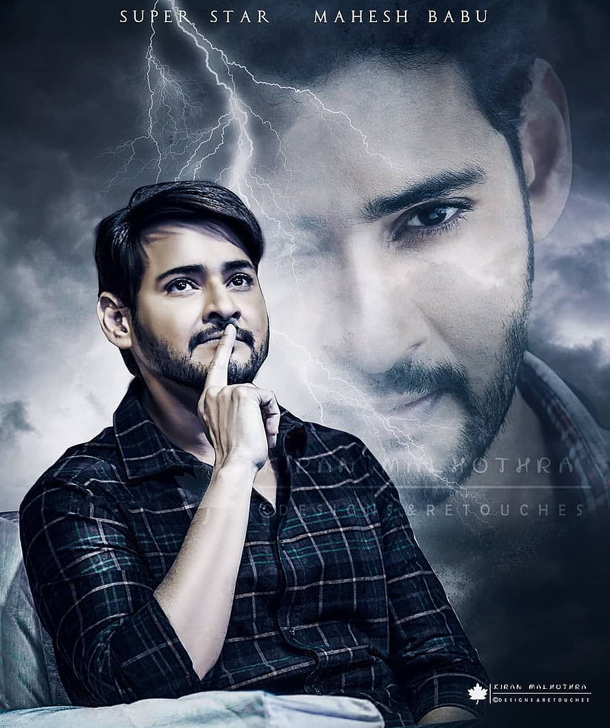 Mahesh Babu Cinematic Portrait With Dramatic Lightning Storm Background HD phone wallpaper