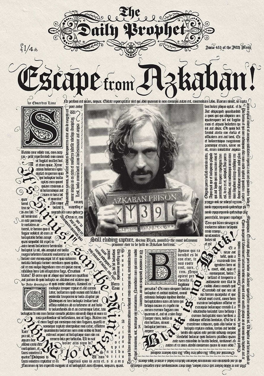 Harry Potter Sirius Black Azkaban Prison Mugshot Daily Prophet Newspaper HD phone wallpaper