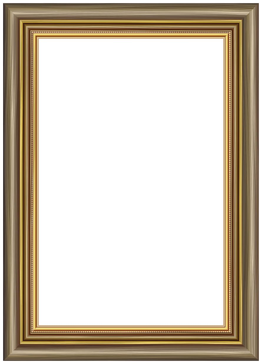 Elegant Gold and Bronze Ornate Picture Frame Mockup with Beaded Detailing HD phone wallpaper