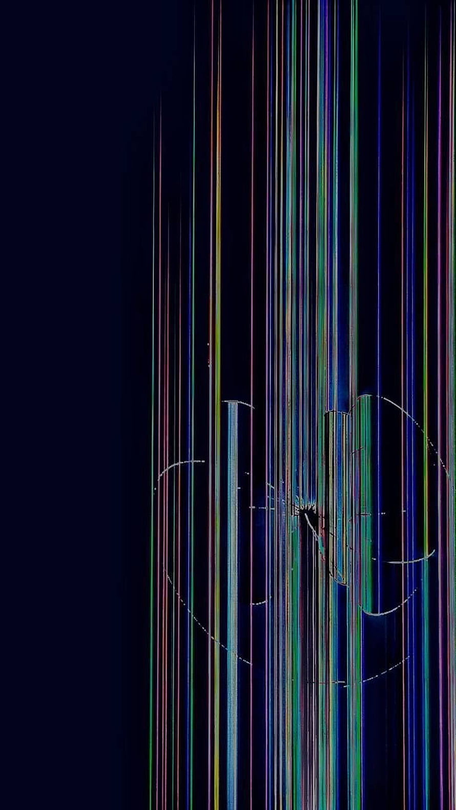 Glitch Art Vertical Color Streaks on Dark Background HD phone wallpaper