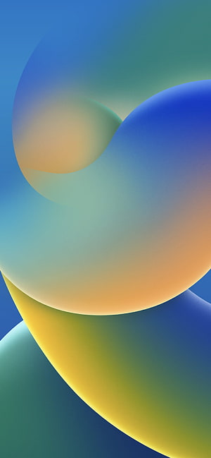 Abstract Gradient Wallpaper With Smooth Blue, Yellow, and Teal Curves HD phone wallpaper