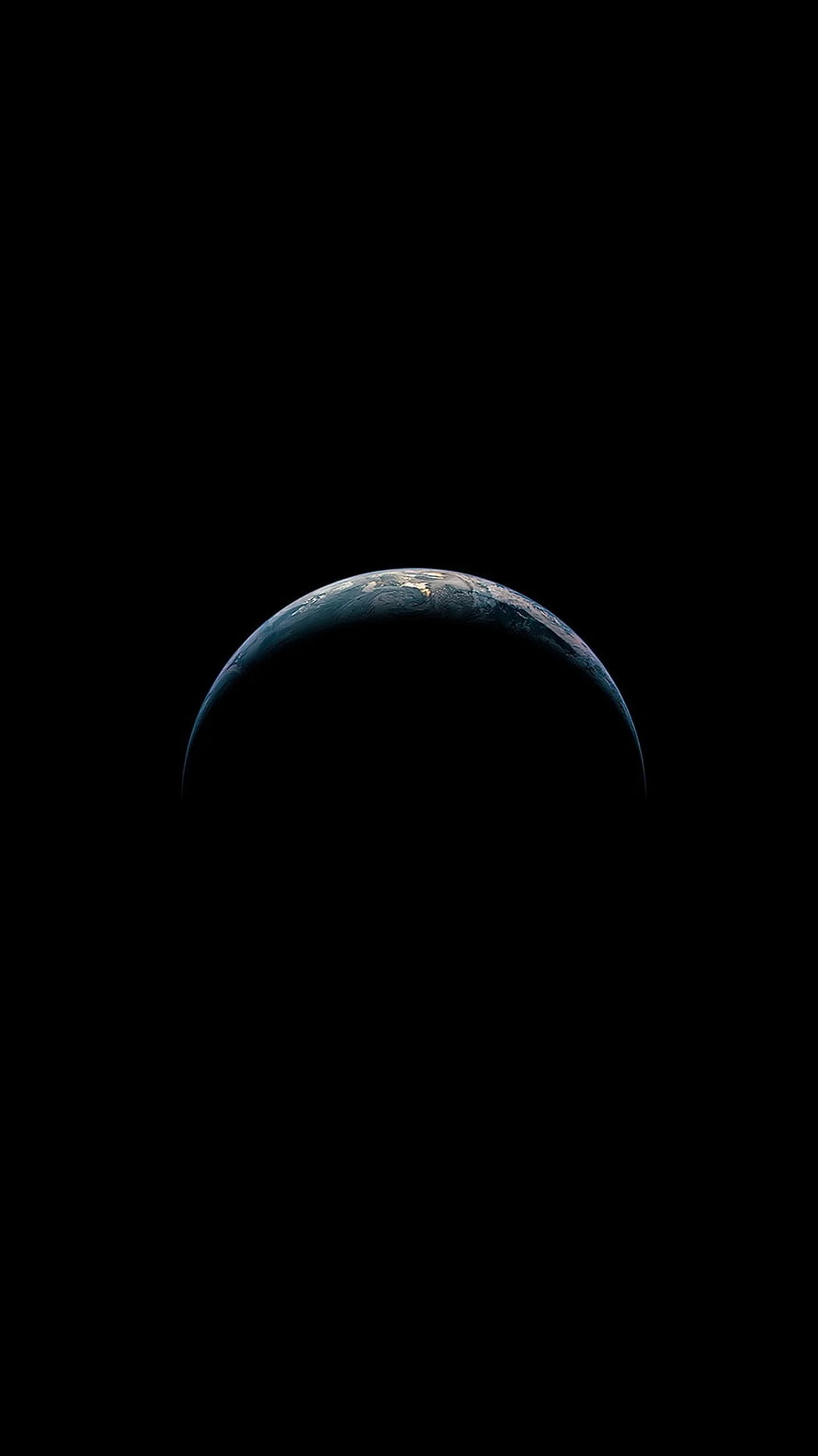 Crescent Earth Viewed From Space Against A Pitch Black Void Background HD phone wallpaper