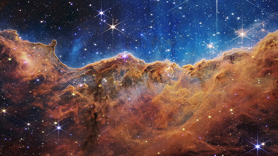 James Webb Space Telescope Deep Field Nebula and Star Cluster HD wallpaper