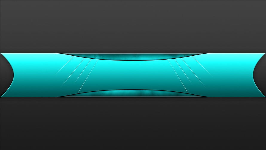 Sleek Teal and Black Abstract Geometric Banner Design with Curved Lines HD wallpaper