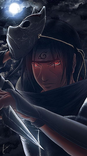 Itachi Uchiha Sharingan Anime Wallpaper HD phone wallpaper