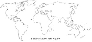 Minimalist Black and White World Map Outline for Educational and Design Use HD wallpaper