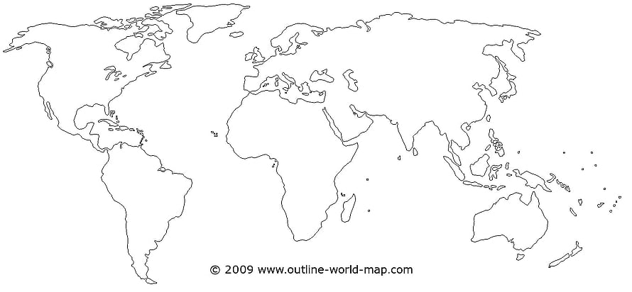 Minimalist Black and White World Map Outline for Educational and Design Use HD wallpaper