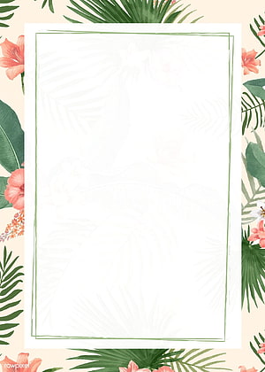 Tropical Watercolor Floral Invitation Card Template with Palm Leaves and Pink Flowers HD phone wallpaper