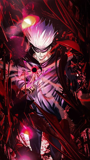 Gojo Satoru Using Unlimited Void Cursed Technique Anime Wallpaper HD phone wallpaper