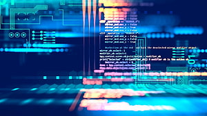 Abstract Digital Technology Background With Python Code Snippets And Circuit Board Patterns HD wallpaper