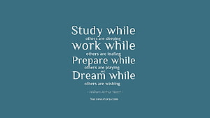 William Arthur Ward Motivational Quote About Hard Work And Success On Blue Background HD wallpaper