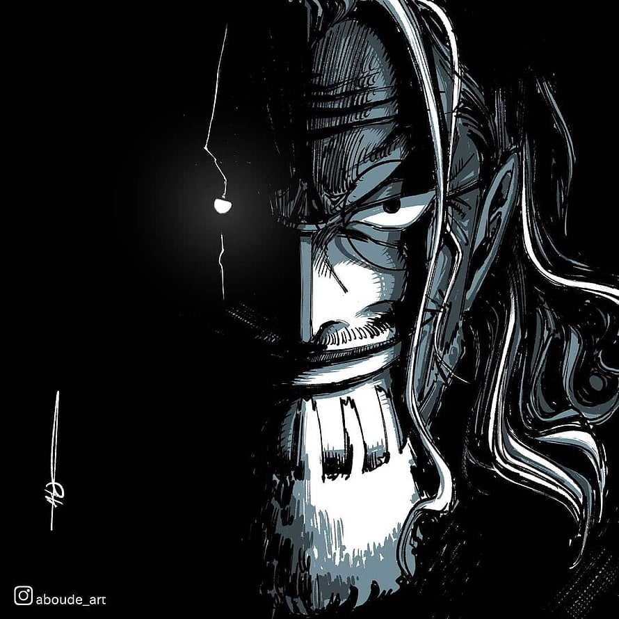 Dark Anime Style Portrait of a Scarred Male Character with Long Hair and Intense Gaze HD phone wallpaper