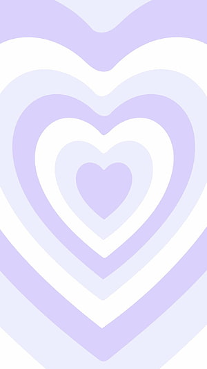 Concentric Lavender and White Heart Pattern Minimalist Aesthetic Design HD phone wallpaper