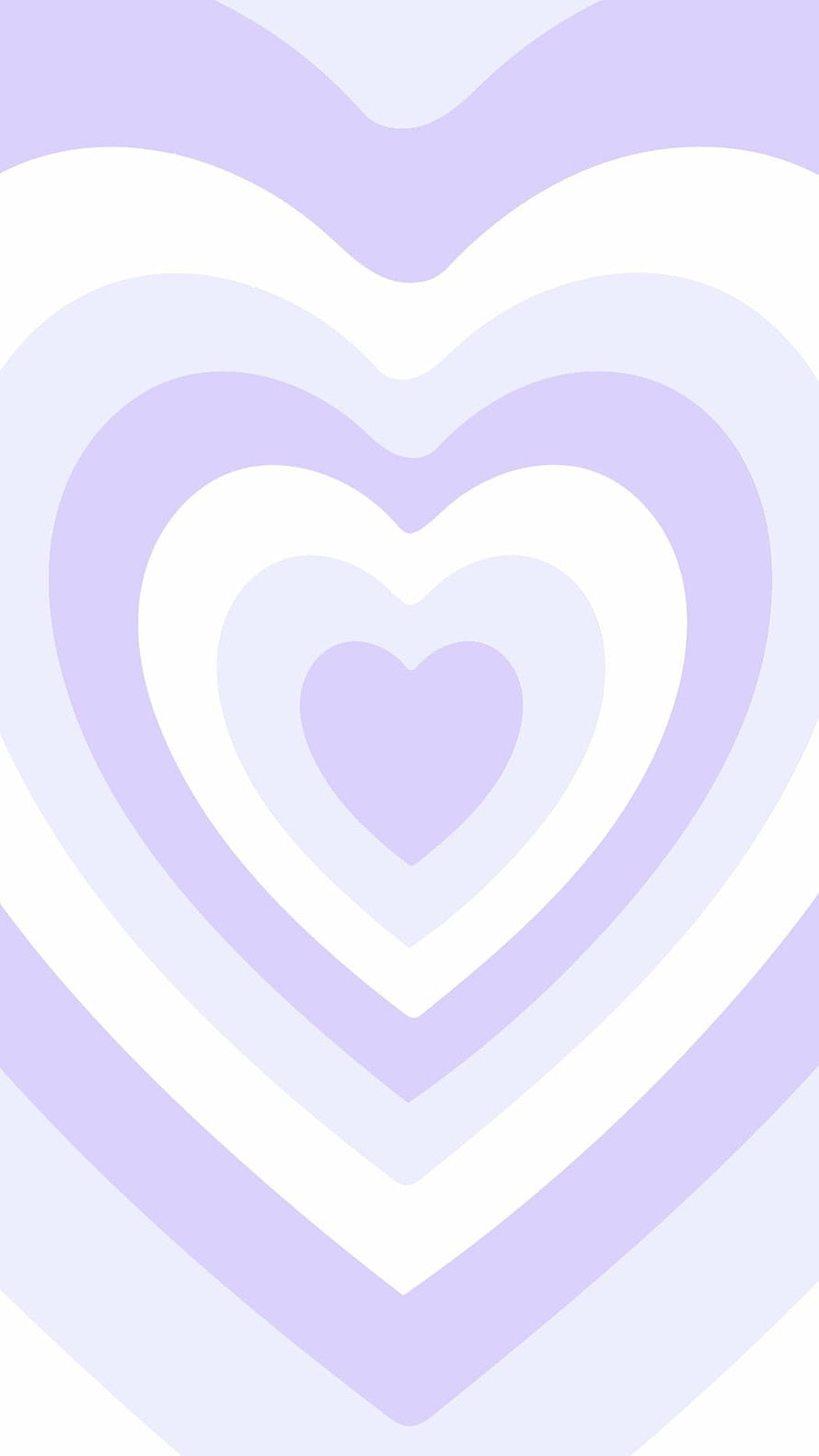 Concentric Lavender and White Heart Pattern Minimalist Aesthetic Design HD phone wallpaper