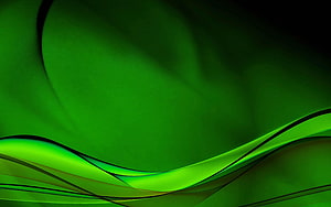 Abstract Green Wavy Lines Background HD wallpaper