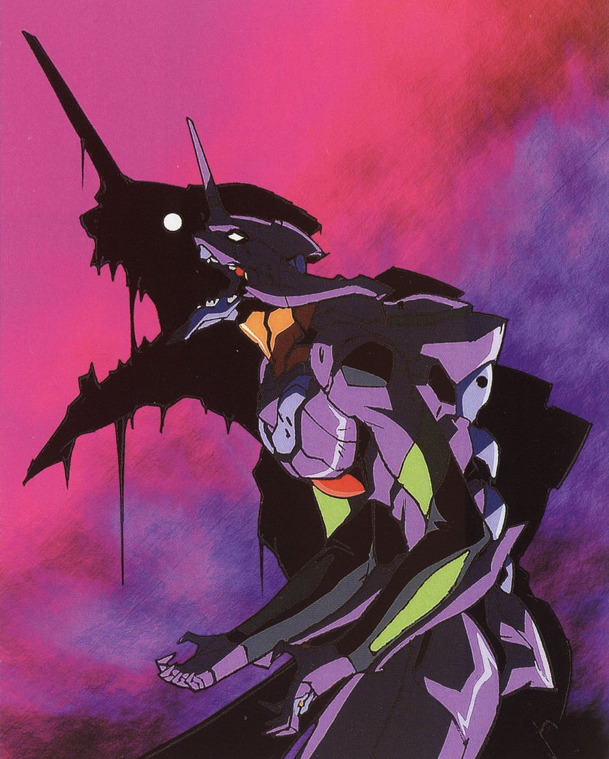 Neon Genesis Evangelion EVA Unit 01 Berserk Mode Illustration HD phone wallpaper