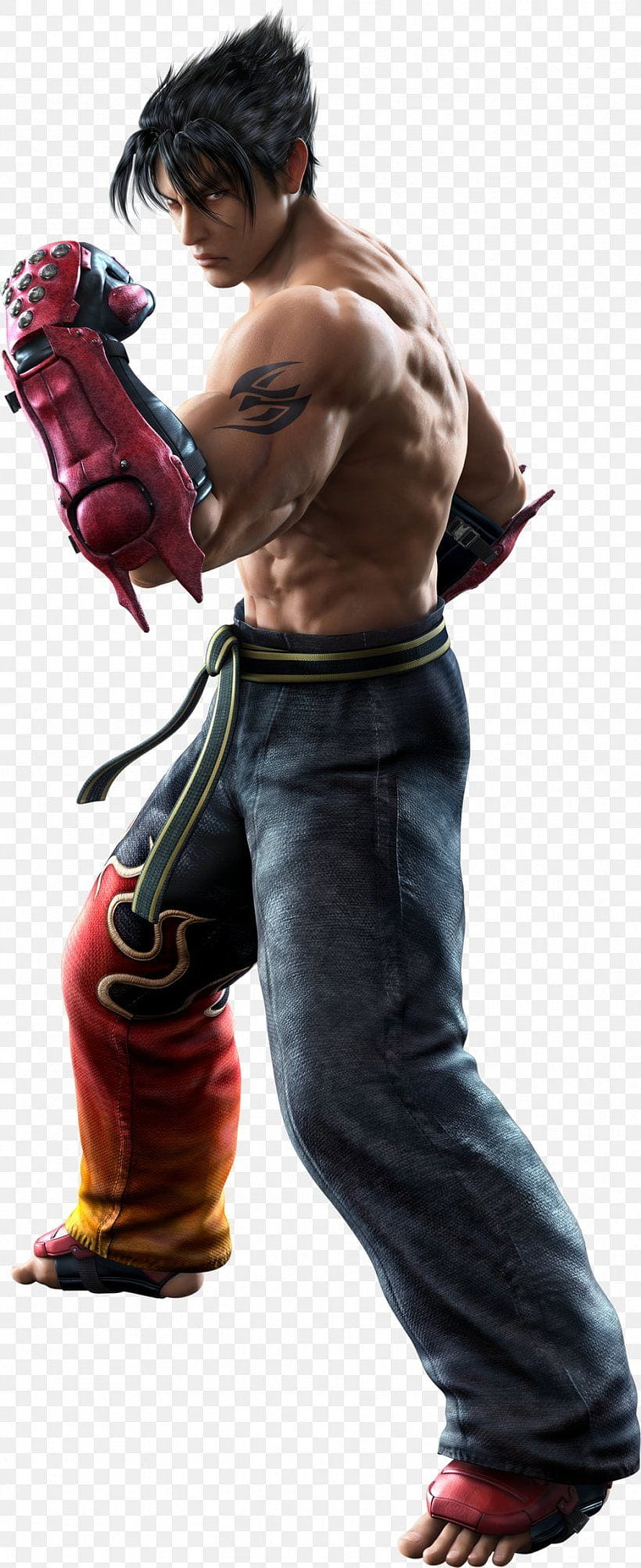 Jin Kazama Fighting Stance Character Render From Tekken Video Game Series HD phone wallpaper