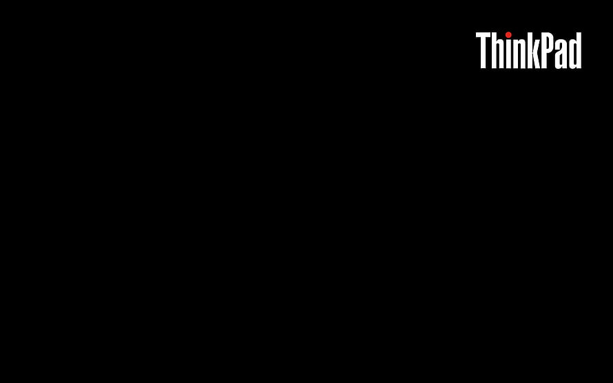 Minimalist Black ThinkPad Logo Wallpaper with Red Accent Dot HD wallpaper
