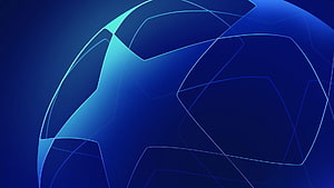 Abstract Blue Geometric Sphere with Glowing Wireframe Lines and Futuristic Technology Background HD wallpaper