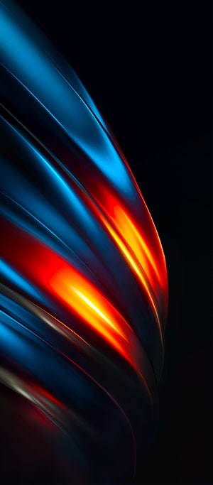 Abstract Blue and Red Light Streaks on Black Background HD phone wallpaper