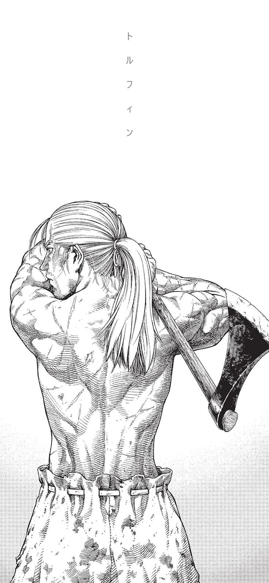 Thorfinn from Vinland Saga manga illustration holding axe, Thorfinn, vinland saga manga HD phone wallpaper