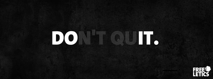 Bold Don't Quit Motivational Quote on Dark Grunge Textured Background HD wallpaper