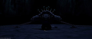 Tai Lung Chained in a Dark Prison Cell with Swords Piercing His Back HD wallpaper