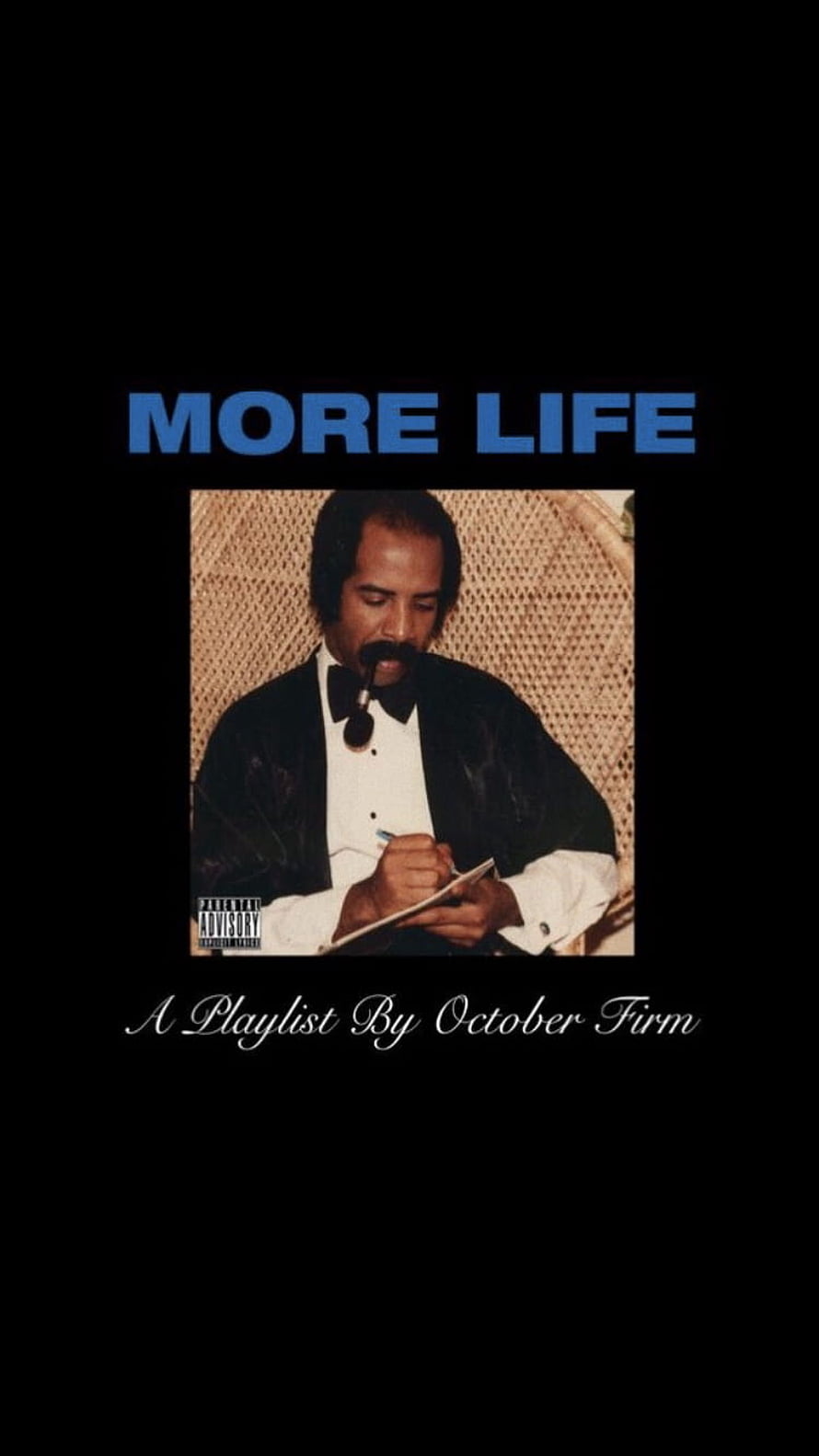 Drake More Life Album Cover Art Featuring Vintage Portrait and Parental Advisory Label HD phone wallpaper