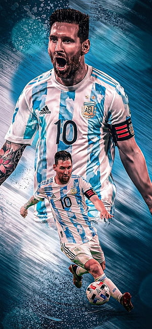 Lionel Messi Argentina National Team Soccer Player Artwork HD phone wallpaper