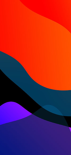 Vibrant Abstract Gradient Waves in Red Orange Purple and Deep Blue Tones HD phone wallpaper