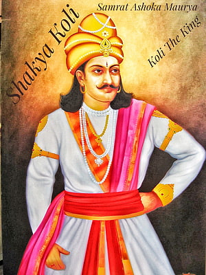 Samrat Ashoka Maurya Portrait in Traditional Indian Royal Attire and Crown HD phone wallpaper