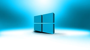 Windows 11 Blue Logo 3D Render Desktop Wallpaper HD wallpaper