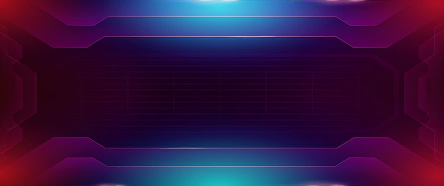 Futuristic Neon Sci-Fi Interface Banner with Purple and Blue Glow HD wallpaper