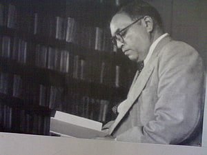 Dr. B. R. Ambedkar Reading a Book in a Library HD wallpaper