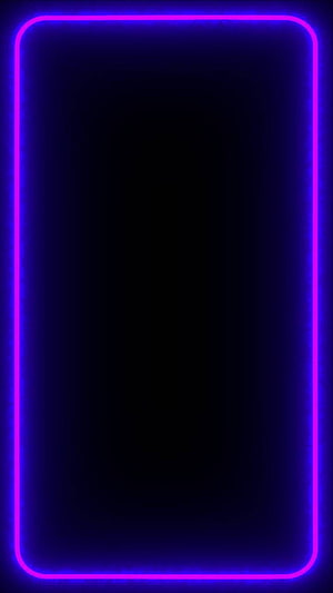 Glowing Purple Neon Rectangle Frame On Black Background HD phone wallpaper