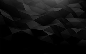 Dark Geometric Low Poly Landscape with Faceted Triangular Patterns HD wallpaper