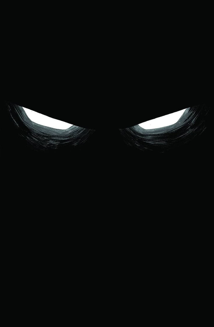 Moon Knight Glowing White Eyes in Darkness Minimalist Comic Style Wallpaper HD phone wallpaper