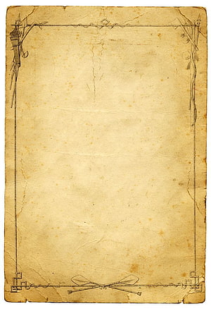 Vintage Parchment Paper Background With Decorative Border And Quill Pens HD phone wallpaper