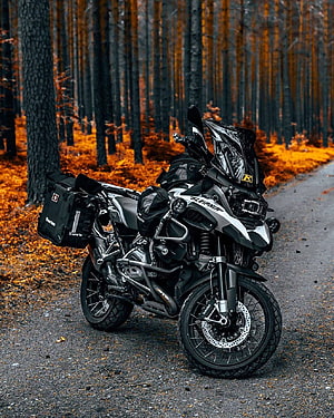 KTM 790 Adventure SLEPNIR Edition Motorcycle in Autumn Forest HD phone wallpaper