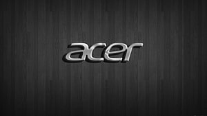 Acer Logo on Dark Wood Grain Background HD wallpaper