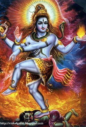 Bhole Nath Divine Dance on Demon with Fire and Serpent HD phone wallpaper