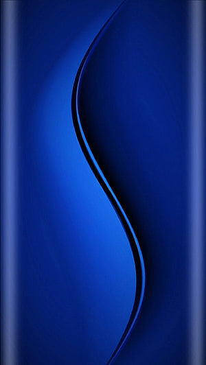 Abstract Blue Wave Wallpaper With Smooth Curved Lines And Minimalist Design HD phone wallpaper