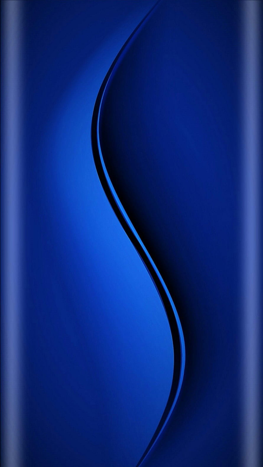 Abstract Blue Wave Wallpaper With Smooth Curved Lines And Minimalist Design HD phone wallpaper