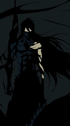 Ichigo Kurosaki Mugetsu Bankai Dark Silhouette Anime Wallpaper HD phone wallpaper