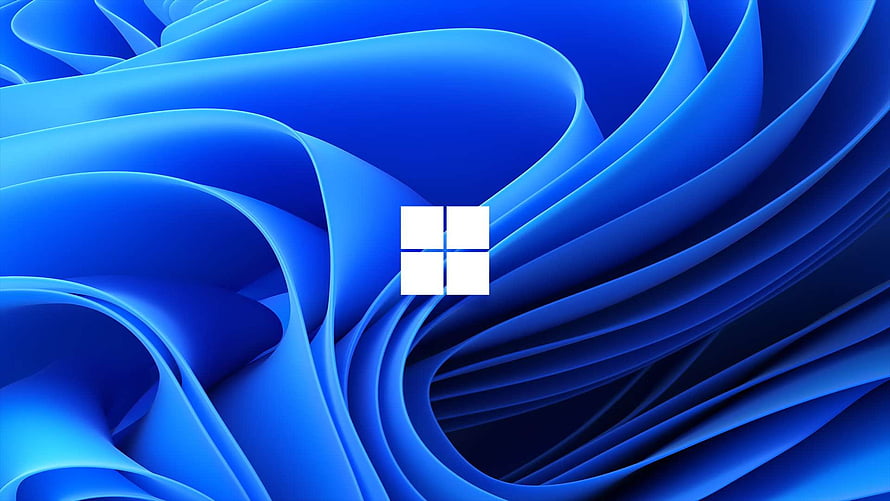 Windows 11 Default Blue Abstract Flowing Ribbon Wallpaper HD wallpaper