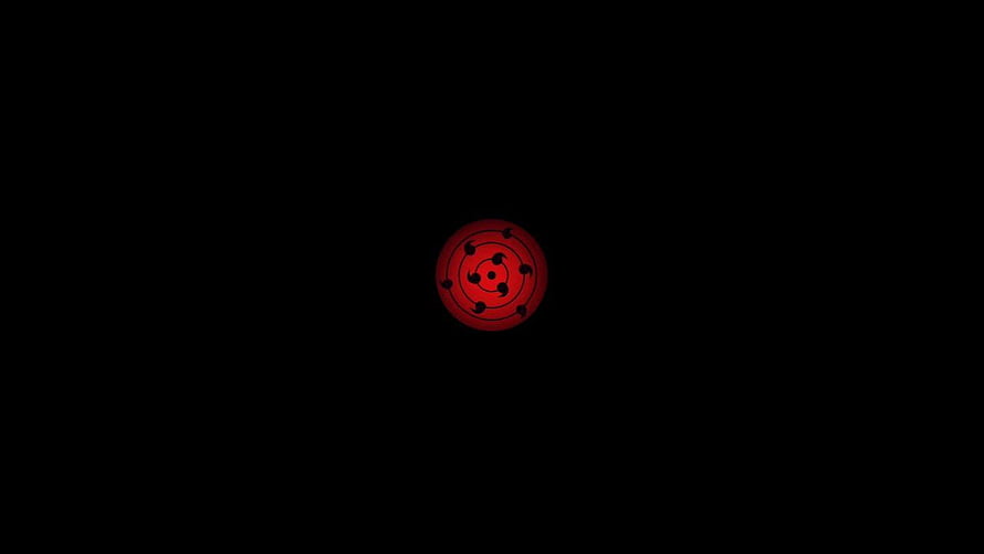 Mangekyou Sharingan Anime Eye Symbol on Black Background, Sharingan Live, sharingan pc HD wallpaper