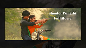 Shooter Punjabi Movie Scene: Couple Riding Motorcycle with Pistol in Rural Landscape HD wallpaper