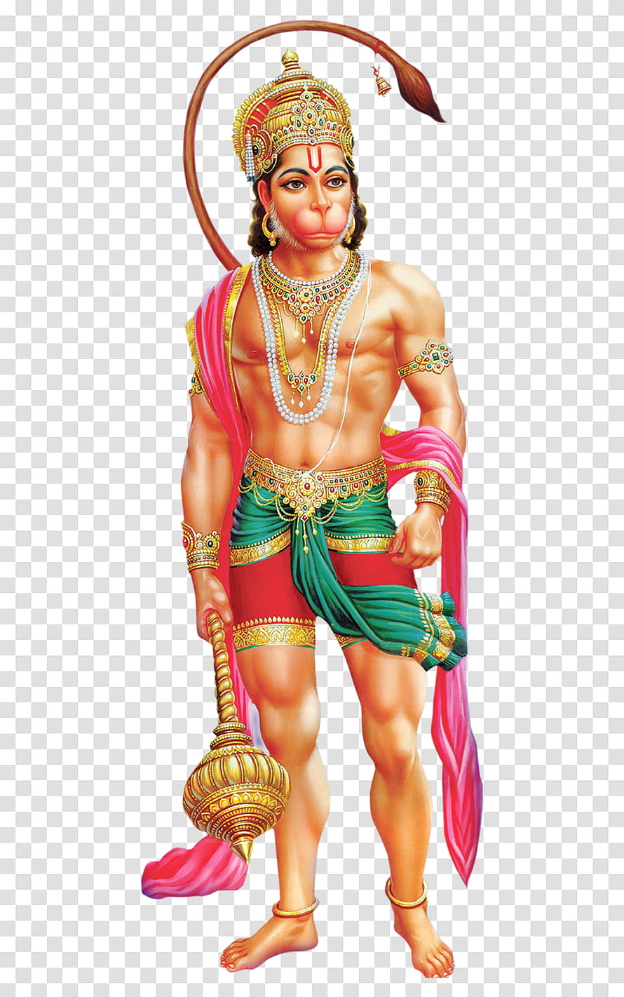 Hanuman Deity Illustration with Gada Mace and Traditional Ornamentation, Hanuman Hanuman, Person, Face, Pendant, Gold Transparent Png – Pngset HD phone wallpaper