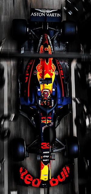 Red Bull Racing Formula 1 Car Top View Wallpaper HD phone wallpaper